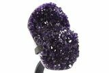 Amethyst Geode With Metal Stand - Uruguay #306935-2